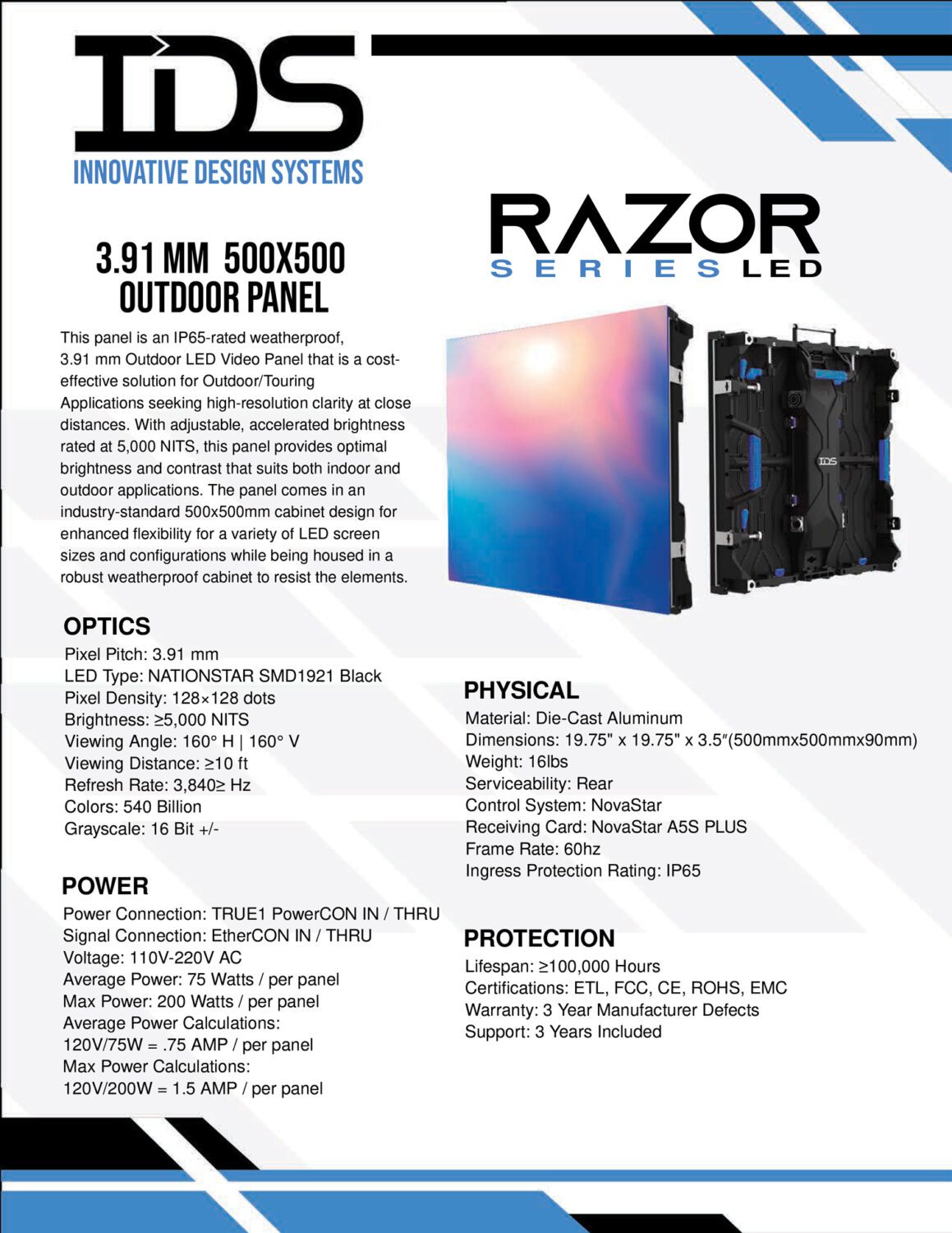 outdoor razor led screen